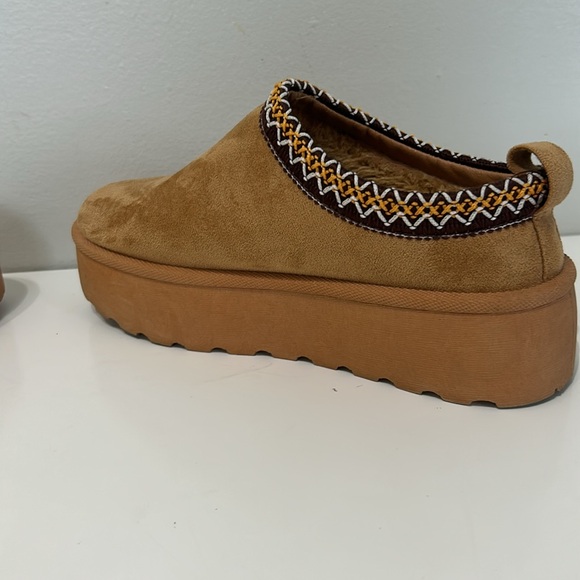 SHEIN SHUZIA Faux Suede Slip On Platform Slippers Size 40 - Picture 10 of 11